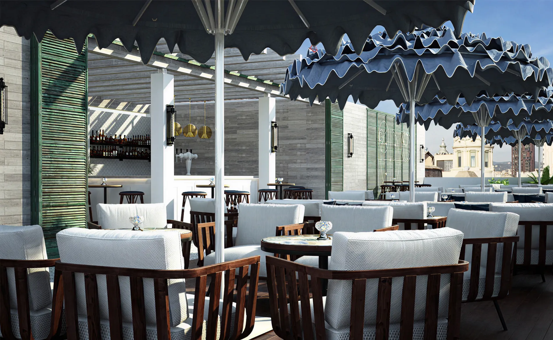 Diseño de terraza en h10 Madison Barcelona