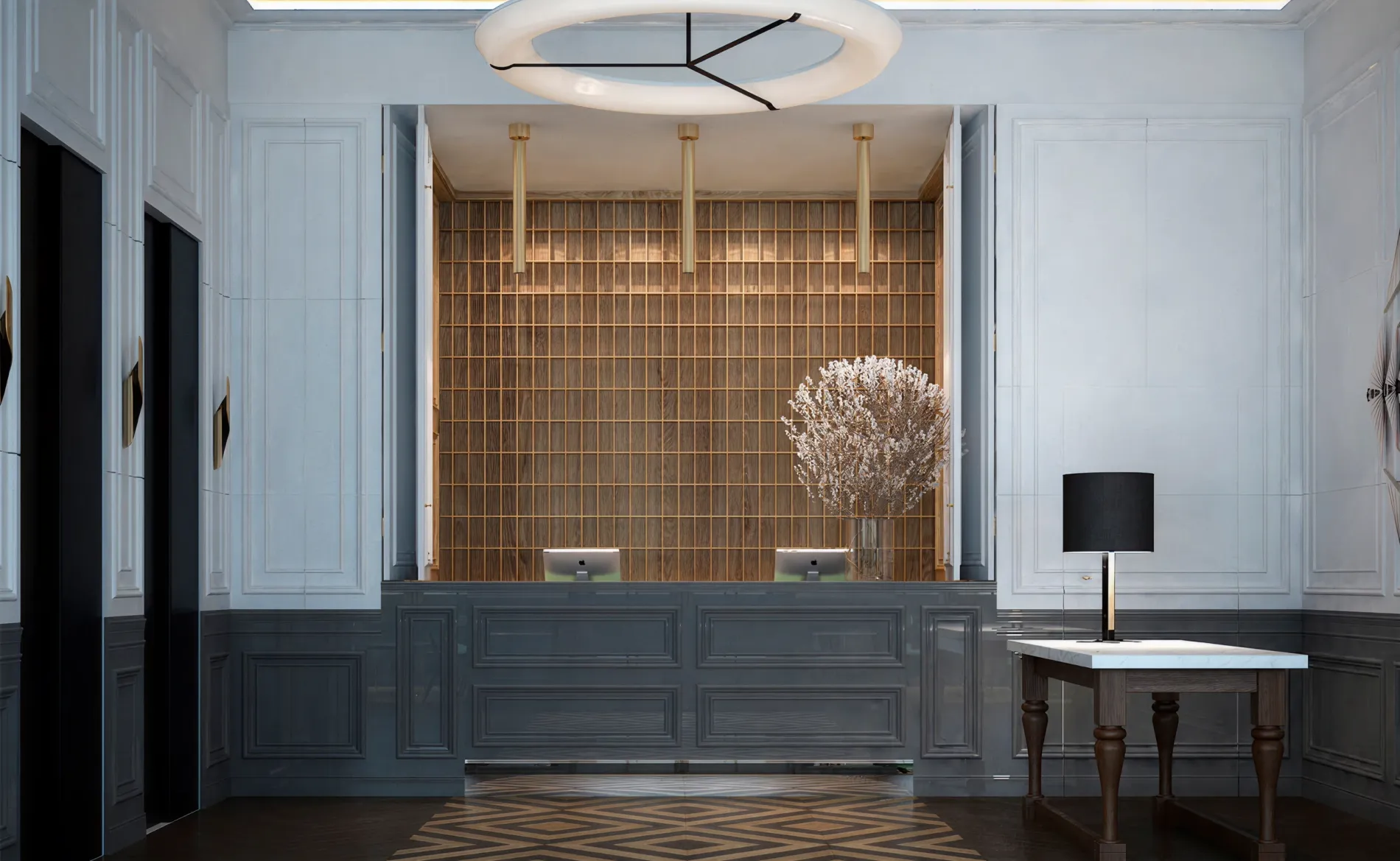 carpintería recibidor H10 Madison