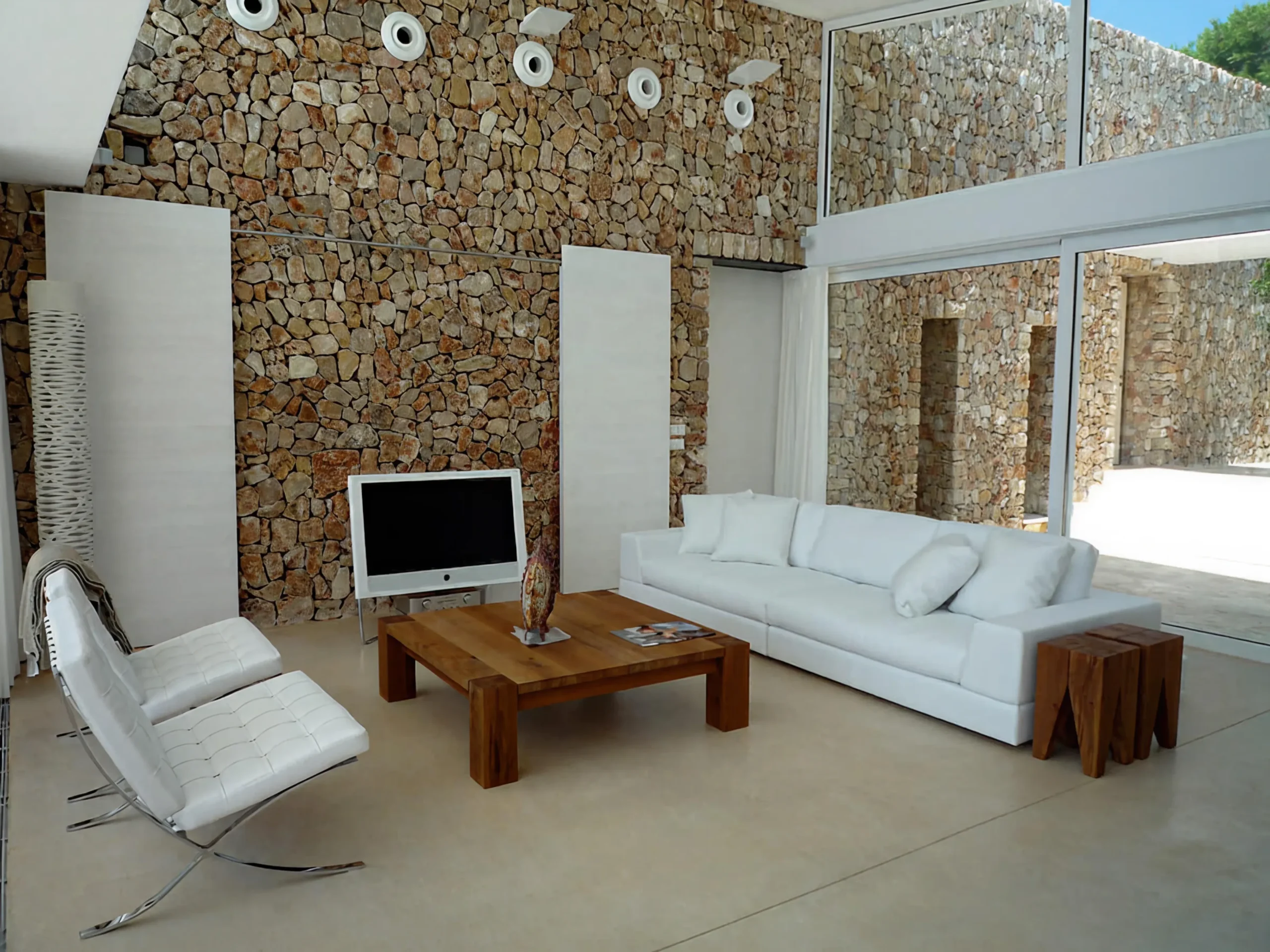 Salón mediterraneo en menorca