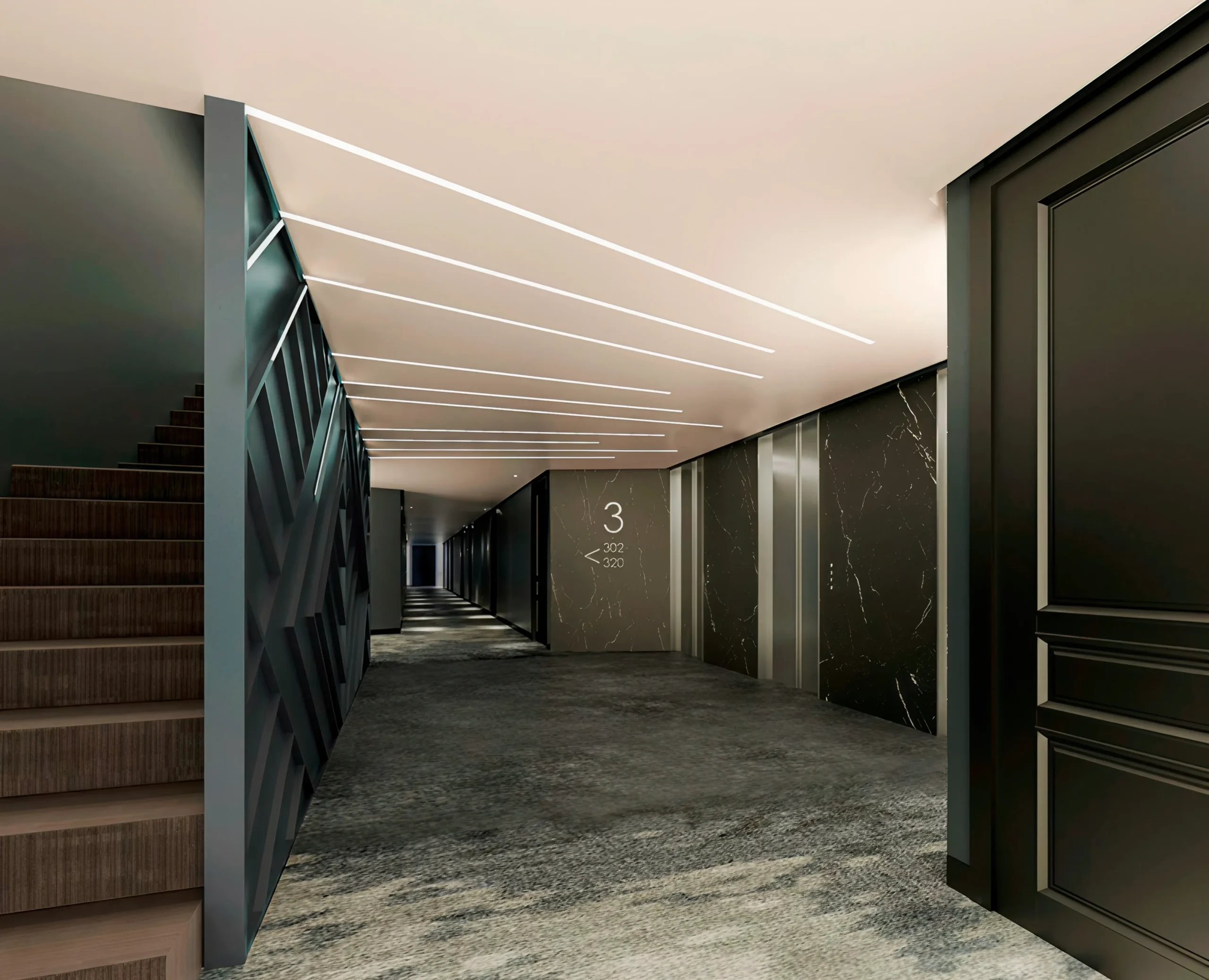 Carpinteria de pasillo de hotel